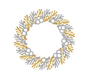 новорічні віночки з литих гілочок