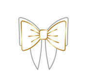 Новогодние банты из ткани ручной работы