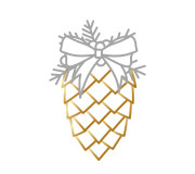 Новорічні декоровані шишки – елегантні прикраси ручної роботи для вашої ялинки