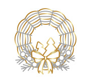 Новорічні віночки солом’яні декоровані