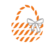 Пасхальные корзины декорированные ручной работой