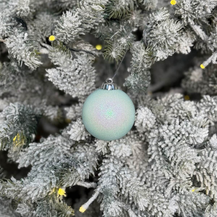 Новорічна Куля 6 см - блакитна
