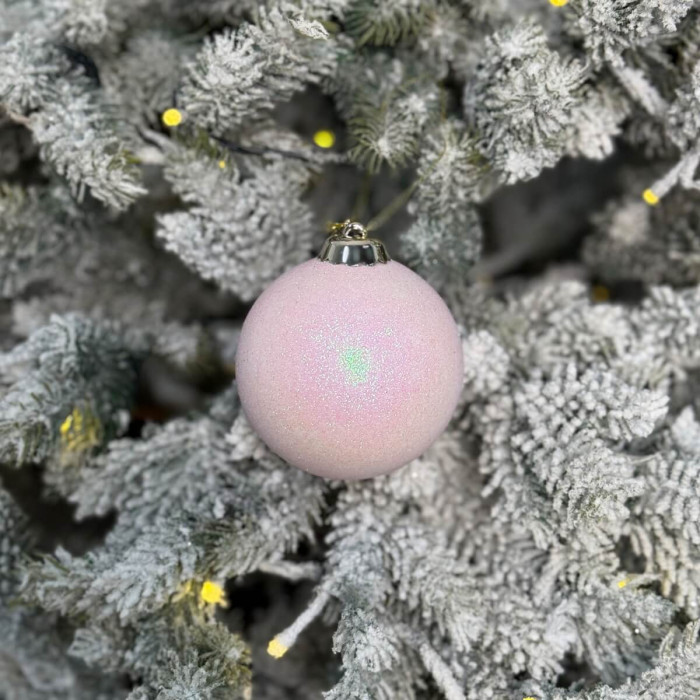Новорічна Куля 8 см - рожева