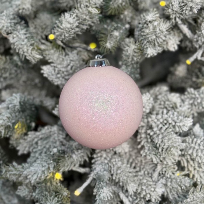 Новорічна Куля 15 см - рожева