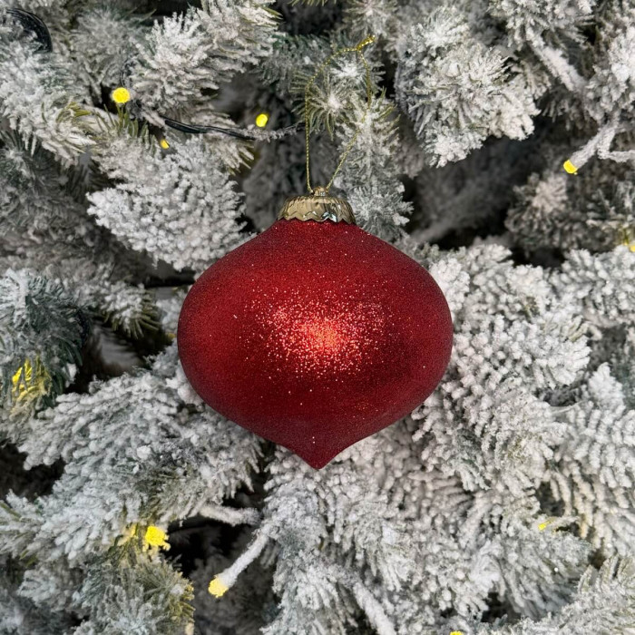 Прикраса новорічна Дзиґа велика - червона