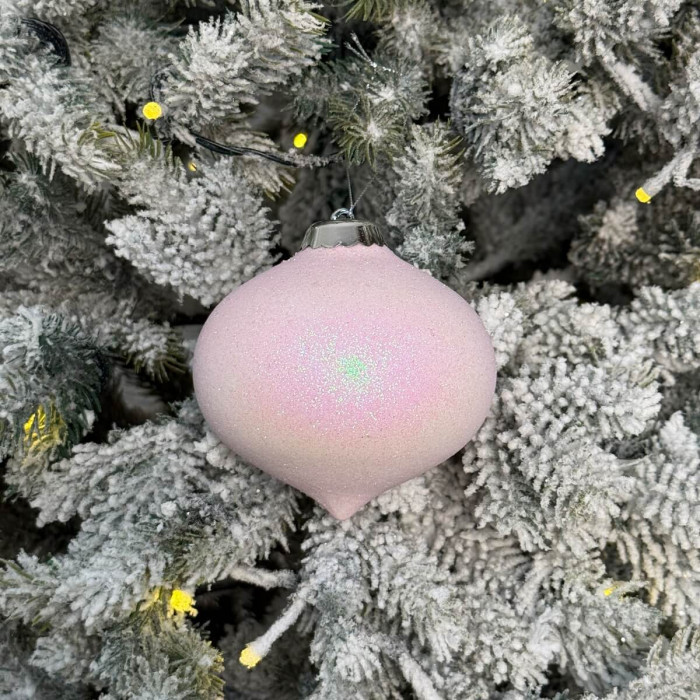 Прикраса новорічна Дзиґа велика - рожева