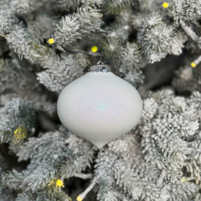 Прикраса новорічна Дзиґа велика - біла