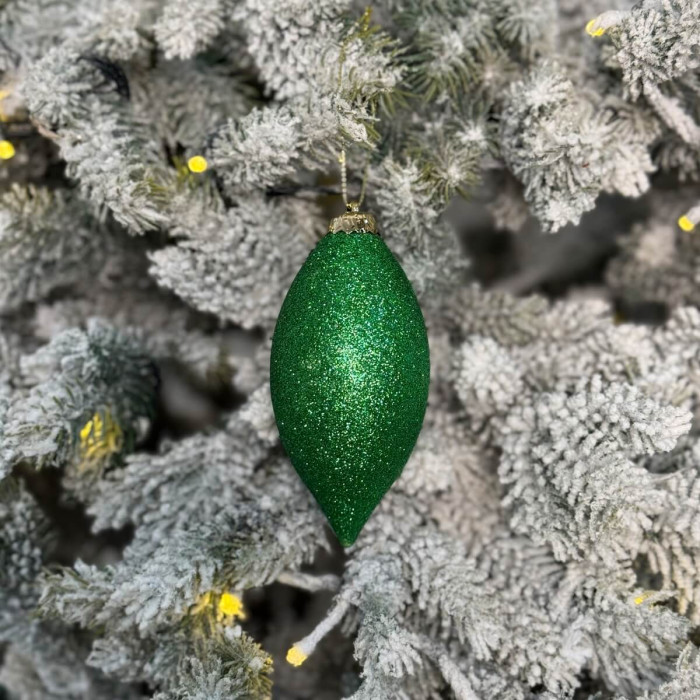 Прикраса новорічна Овал малий - зелений