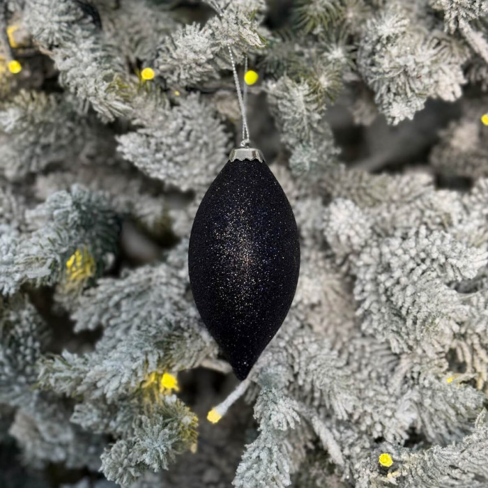 Прикраса новорічна Овал малий - чорний