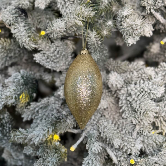 Прикраса новорічна Овал малий - золотий