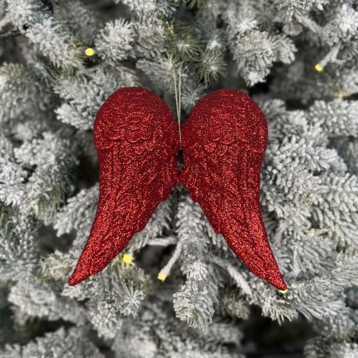 Прикраса новорічна Крила малі - червоні