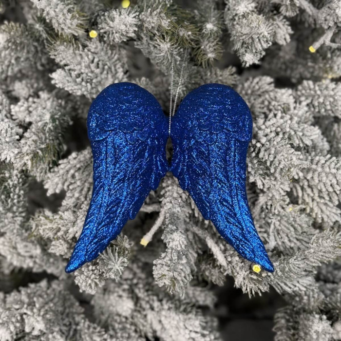 Прикраса новорічна Крила малі - сині