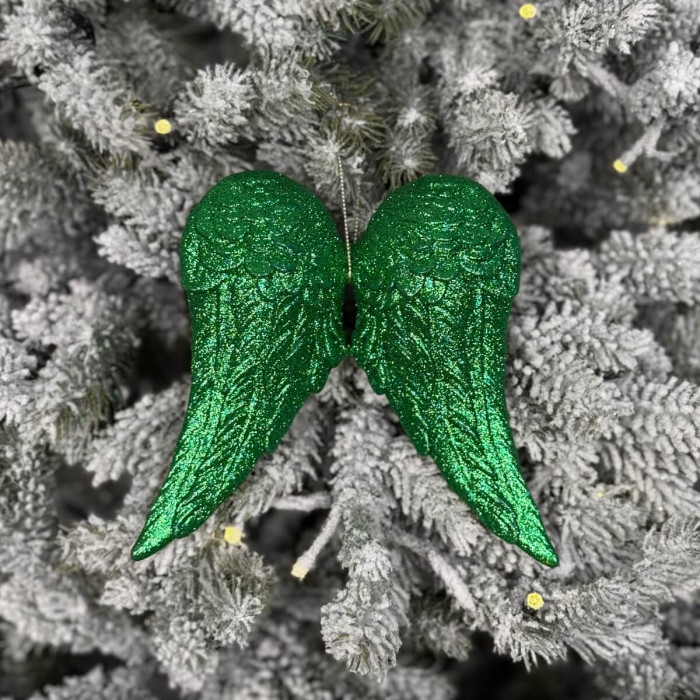 Прикраса новорічна Крила малі - зелені