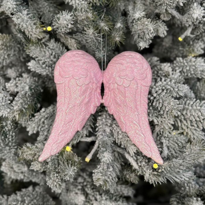 Прикраса новорічна Крила малі - рожеві