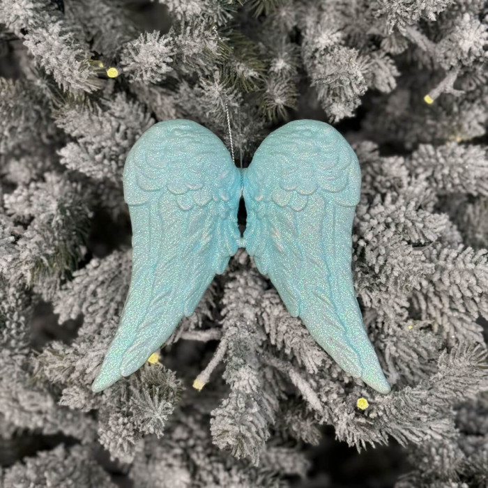 Прикраса новорічна Крила малі - блакитні