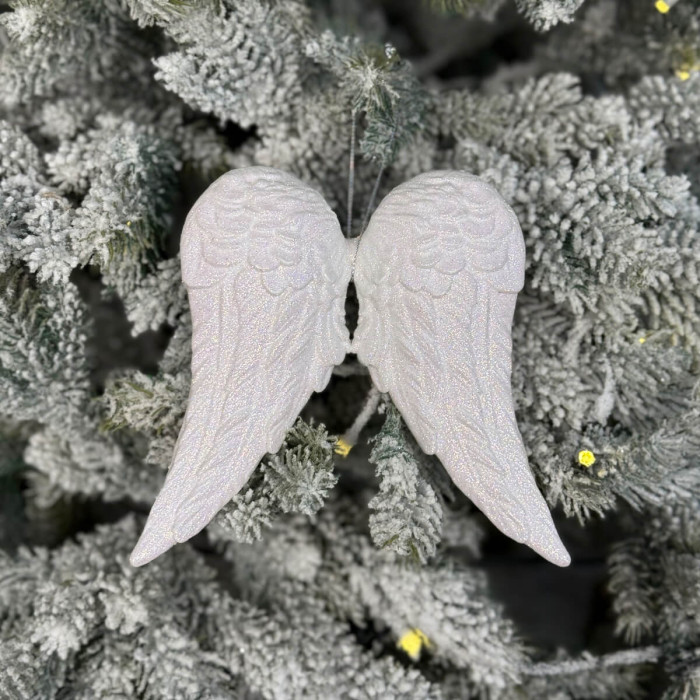 Прикраса новорічна Крила малі - білі