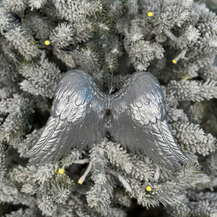 Christmas decoration Large Wings - silver