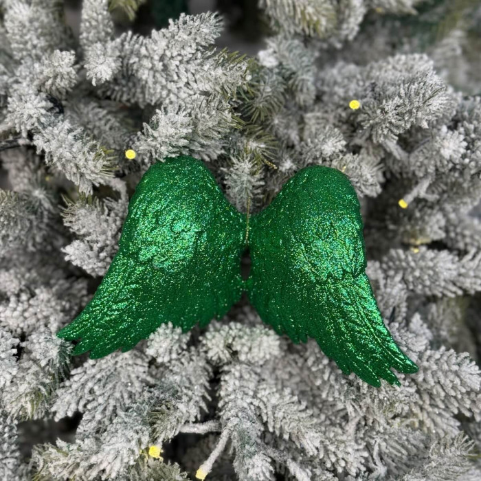 Прикраса новорічна Крила великі - зелені