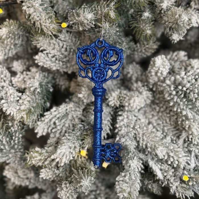 Прикраса новорічна Ключик - синій