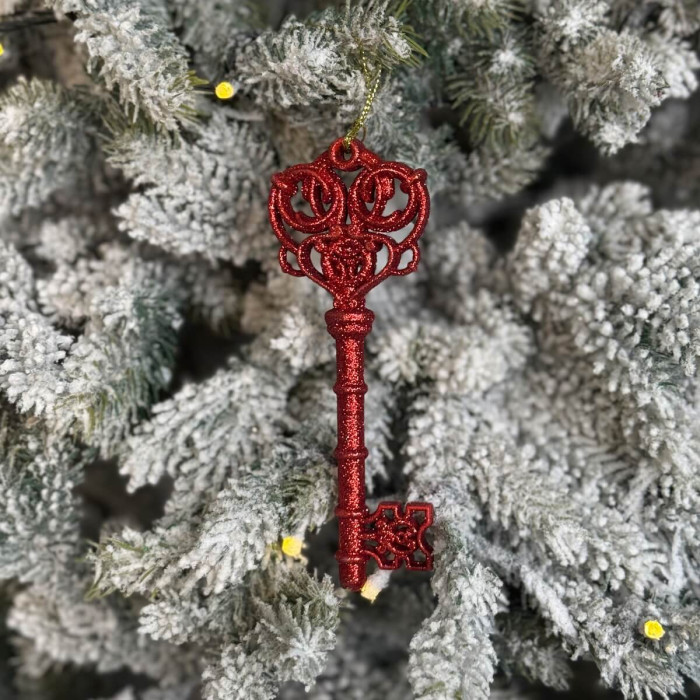 Прикраса новорічна Ключик - червоний