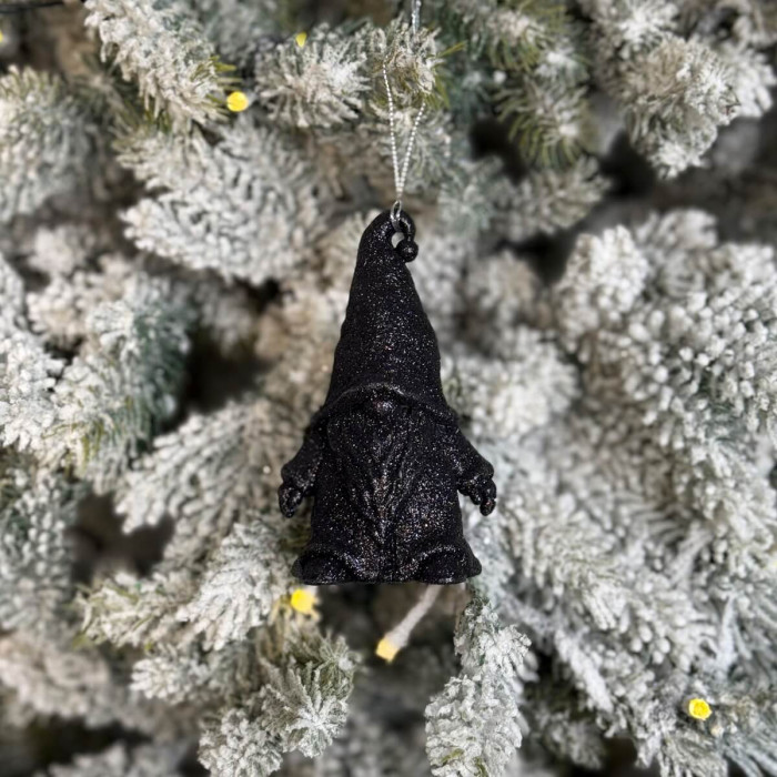 Новогоднее украшение Гном-1 черный