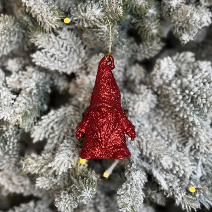 Новогоднее украшение Гном-1 красный