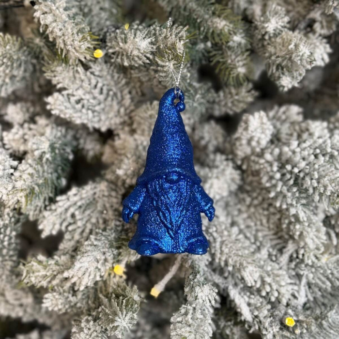Новогоднее украшение Гном-1 синий