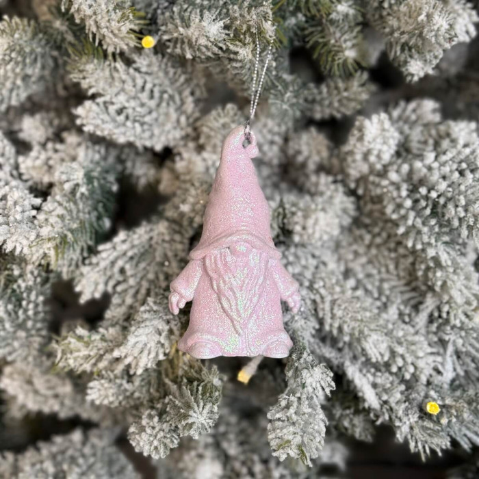 Christmas tree decoration Gnome-1 pink