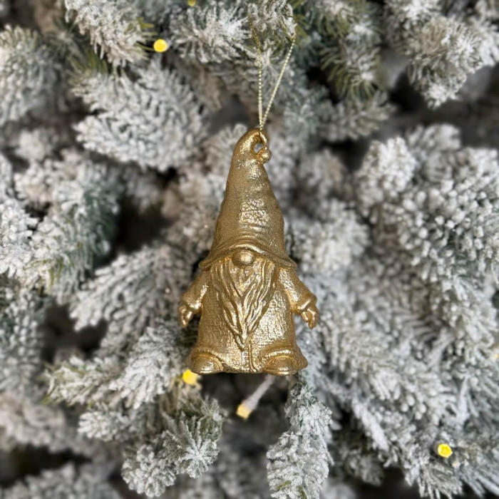 Christmas tree decoration Gnome-1 gold