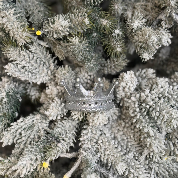 Прикраса новорічна Корона - срібна