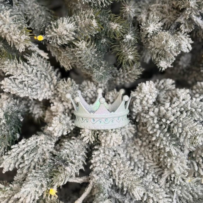 Прикраса новорічна Корона - блакитна