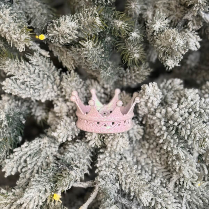Прикраса новорічна Корона - рожева