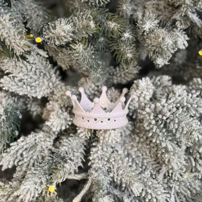 Прикраса новорічна Корона - біла