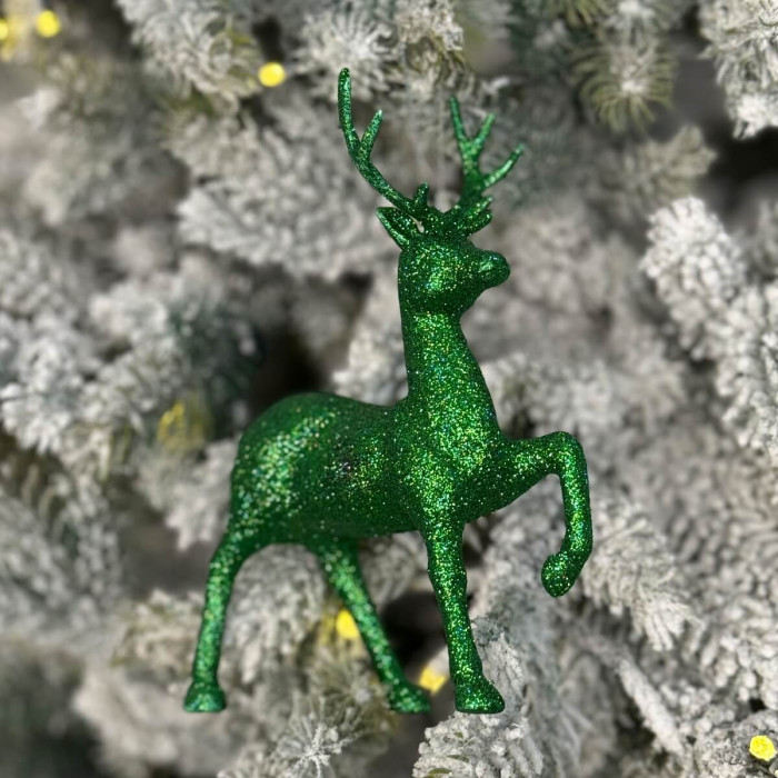 Прикраса новорічна Олень Благородний великий - зелений