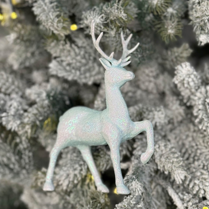 Прикраса новорічна Олень Благородний великий - блакитний