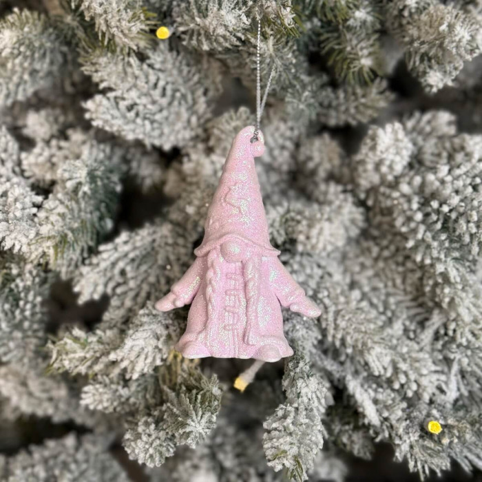 Christmas tree decoration Gnome-2 pink