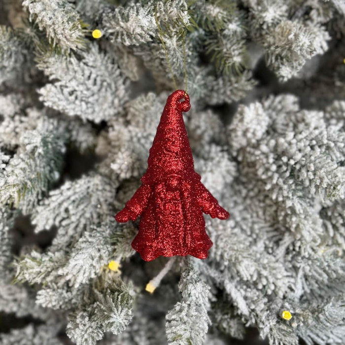 Новогоднее украшение Гном-2 красный