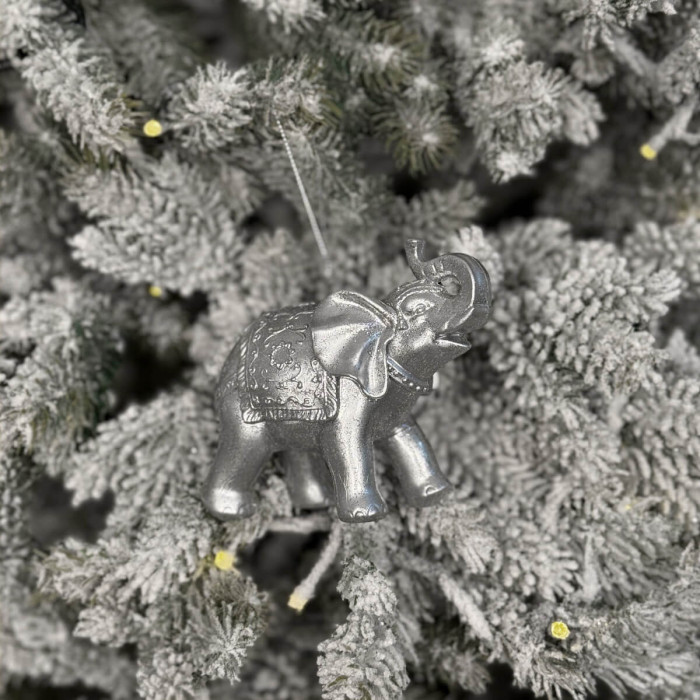 Christmas tree decoration Elephant silver