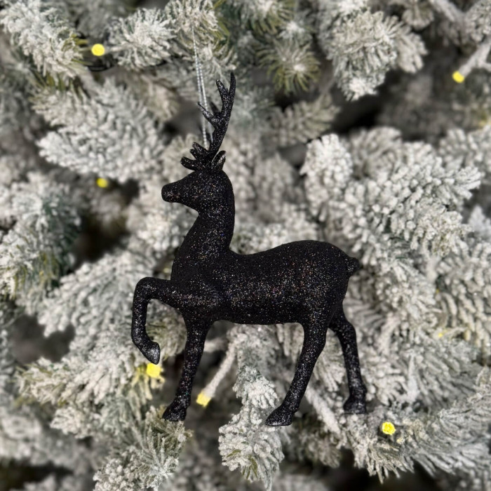 Прикраса новорічна Олень Благородний малий - чорний