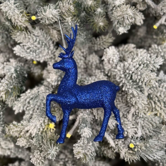 Прикраса новорічна Олень Благородний малий - синій