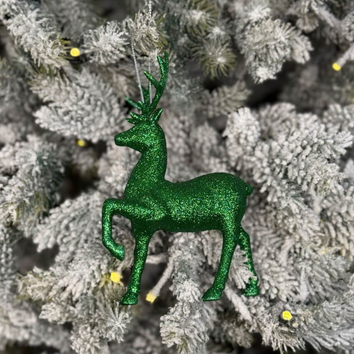 Прикраса новорічна Олень Благородний малий - зелений