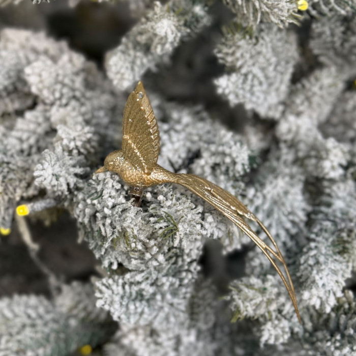 Прикраса новорічна Колібрі велика - золота