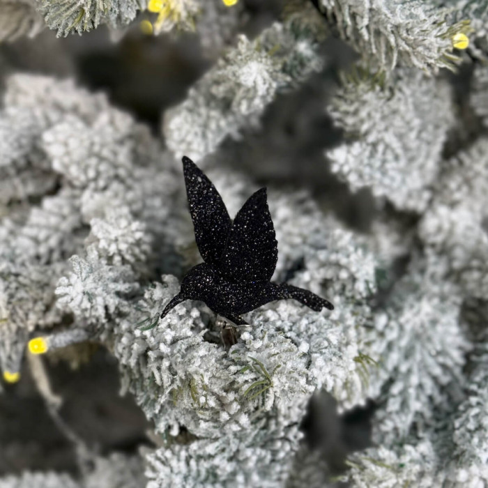 Прикраса новорічна Колібрі мала - чорна