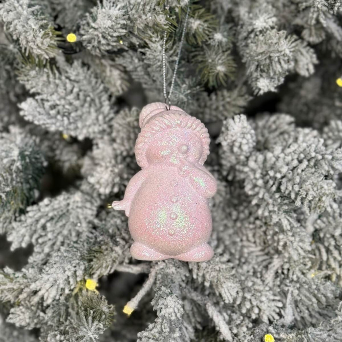 Christmas tree decoration Snowman pink