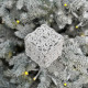 Christmas decoration Openwork Square - white