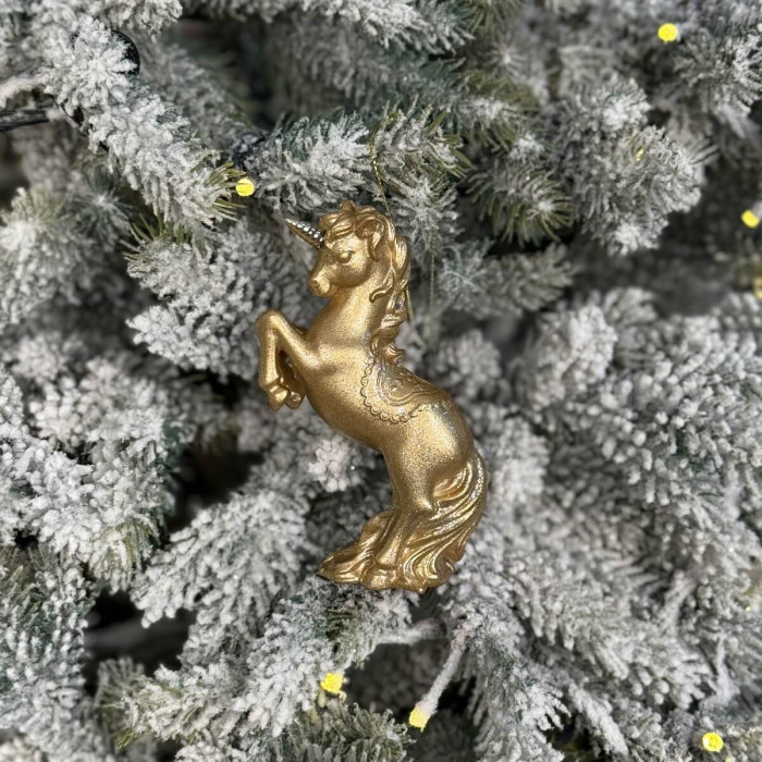 Прикраса новорічна Єдиноріг-2 - золотий