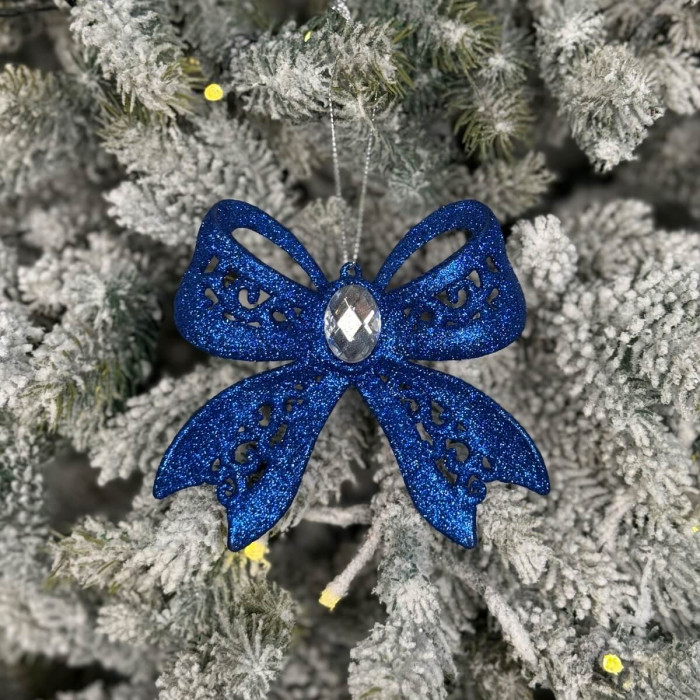 Прикраса новорічна Бант - синій