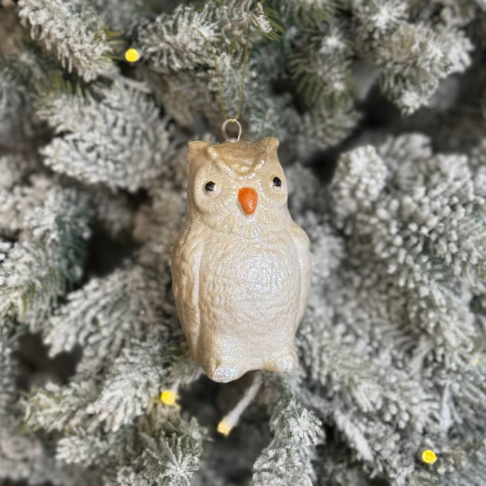 Прикраса новорічна Сова - золота