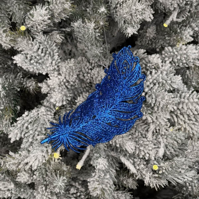 Christmas decoration Feather - navy blue