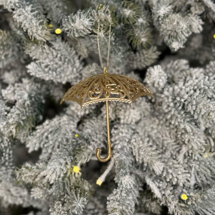 Прикраса новорічна Парасолька - золота